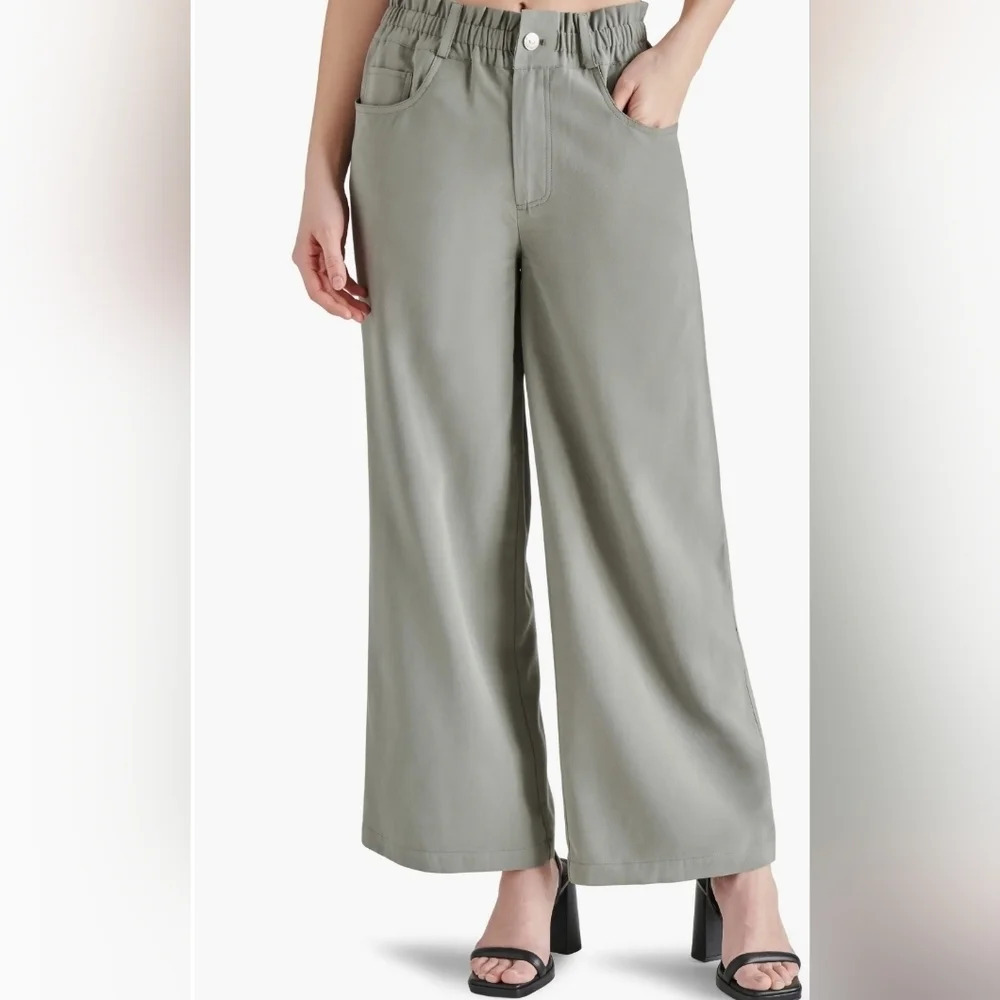 Steve Madden Paperbag Waist Wide Leg Utility Pants